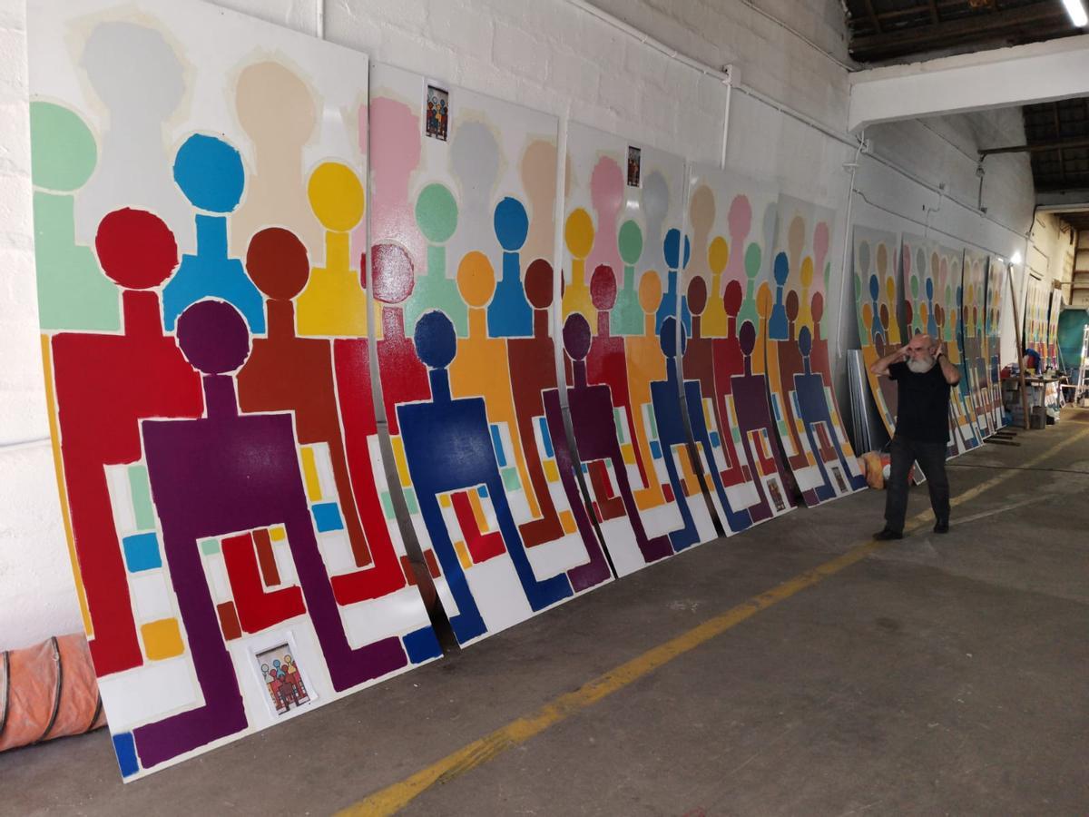 Así construye la obra en memoria de Martínez Garrido el artista Nelson Villalobos Así construye la obra en memoria de Martínez Garrido el artista Nelson Villalobos