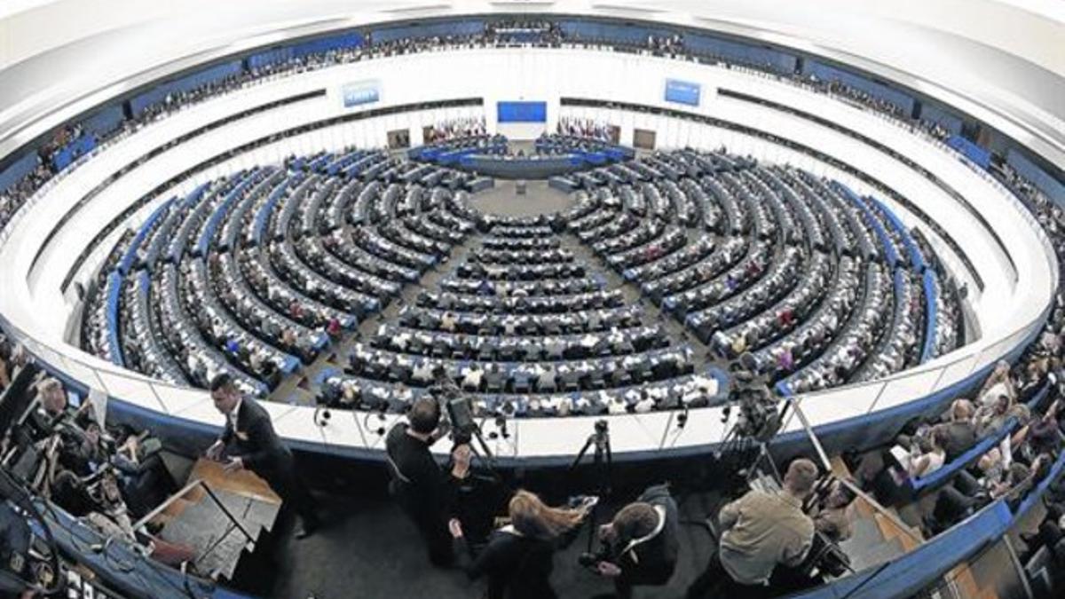 Vista general del Parlamento Europeo, reunido en sesión plenaria en Estrasburgo.