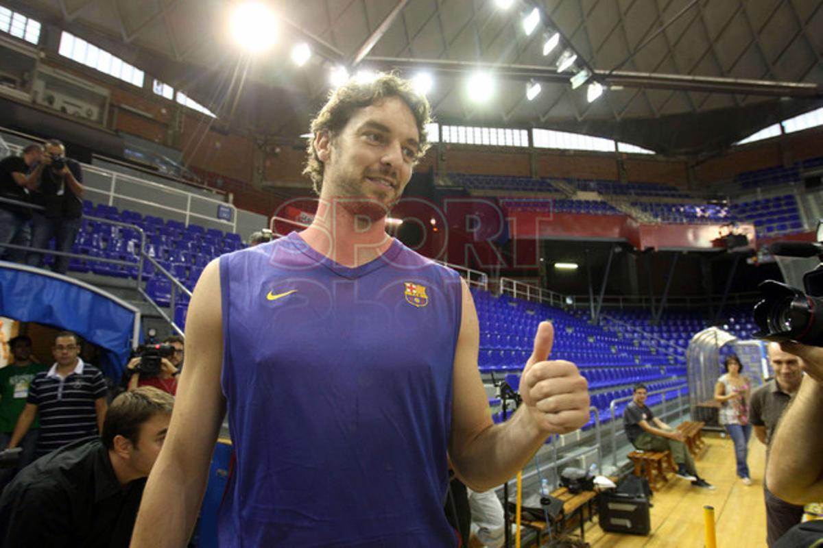 Pau y Marc Gasol, entrenan con el Barça Regal