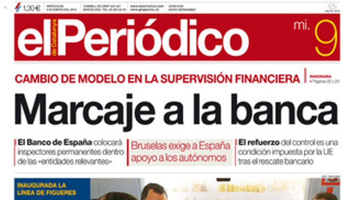 La portada de EL PERIÓDICO DE CATALUNYA.