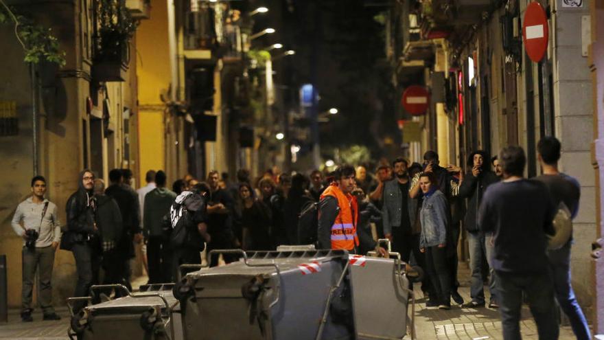 Violencia en el barrio de Gracia en Barcelona