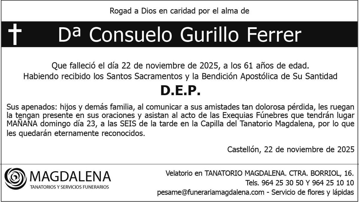 Dª Consuelo Gurillo Ferrer