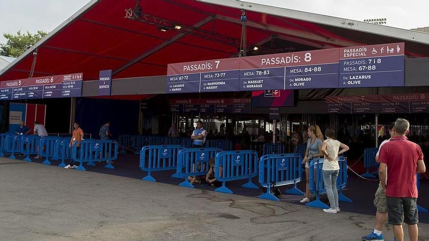 Votación en el Camp Nou en las últimas elecciones, en el 2015.