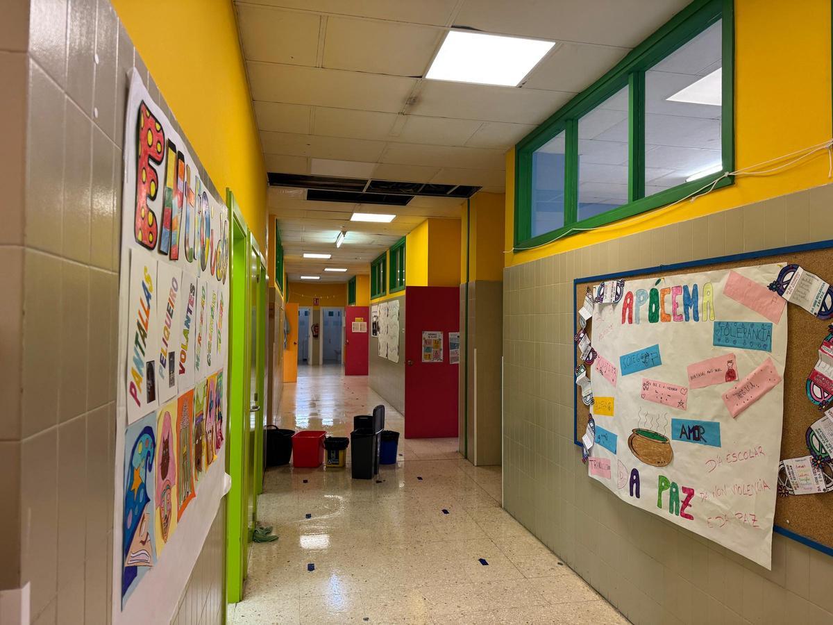 Filtraciones de agua en el CEIP San Clemente de Caldas