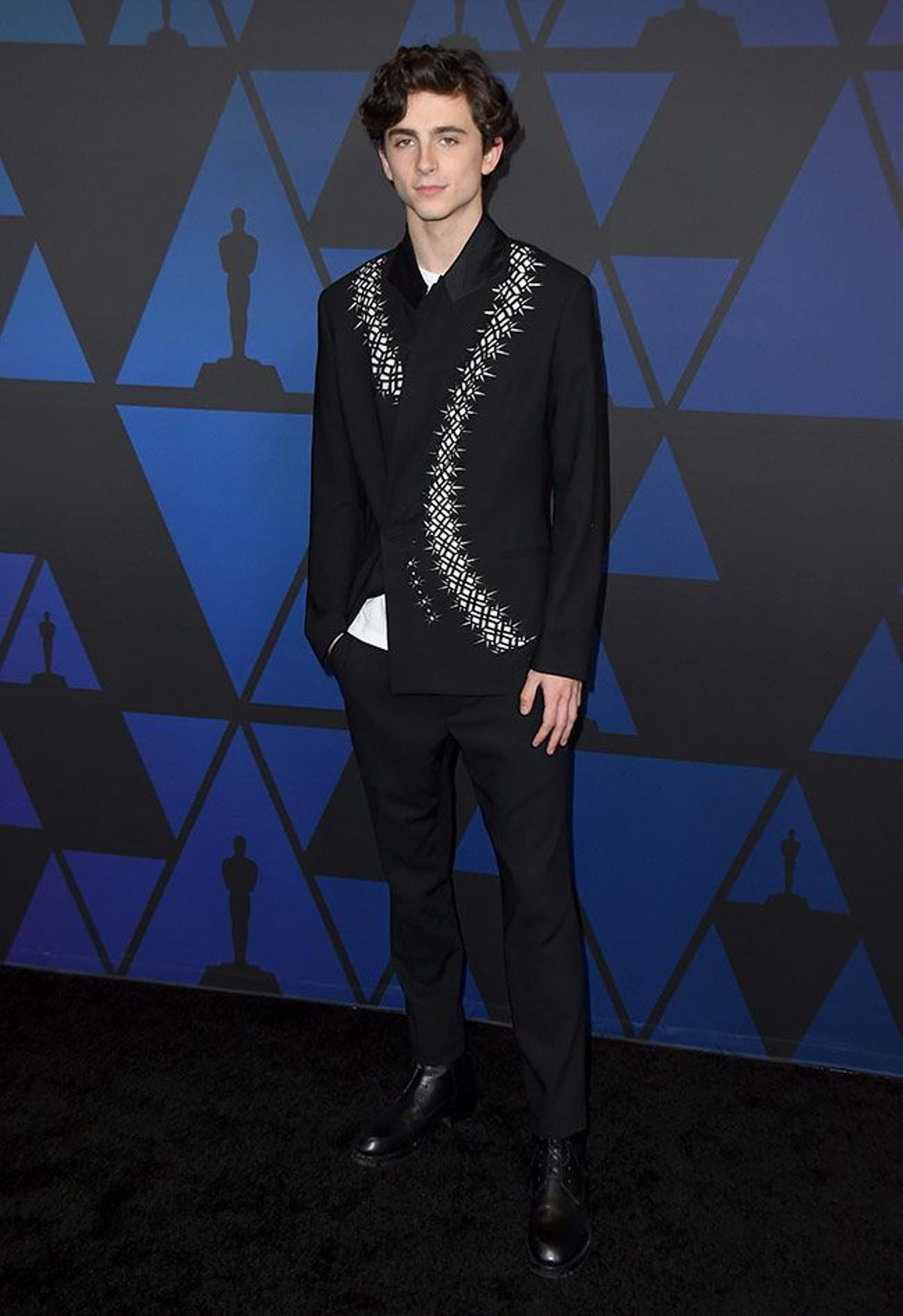 Timothée Chalamet en los Premios del Gobernador