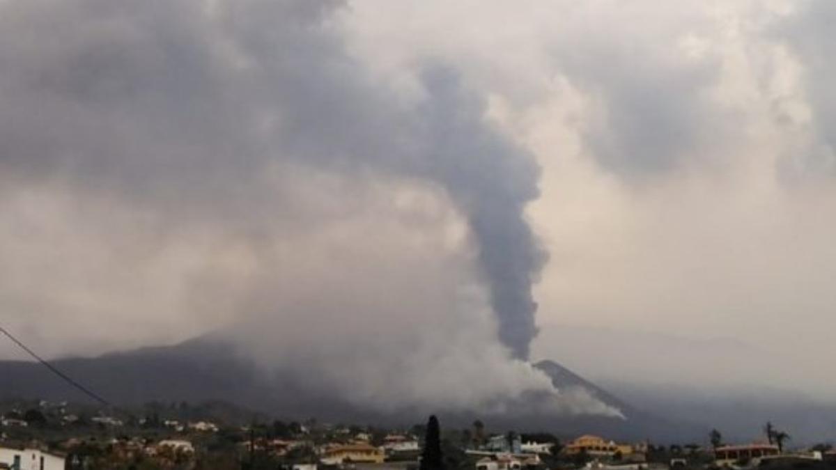 El volcán de La Palma, desde Cabeza de Vaca