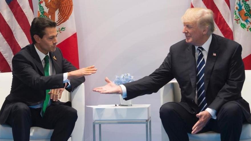 Trump y Peña Nieto evitan hablar sobre la contrucción del muro en la frontera de México