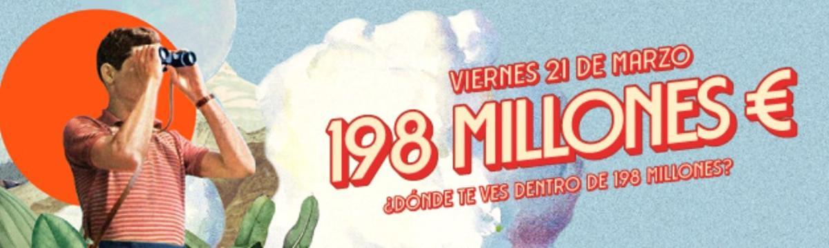 El cartel promocional del sorteo de Euromillones de este viernes