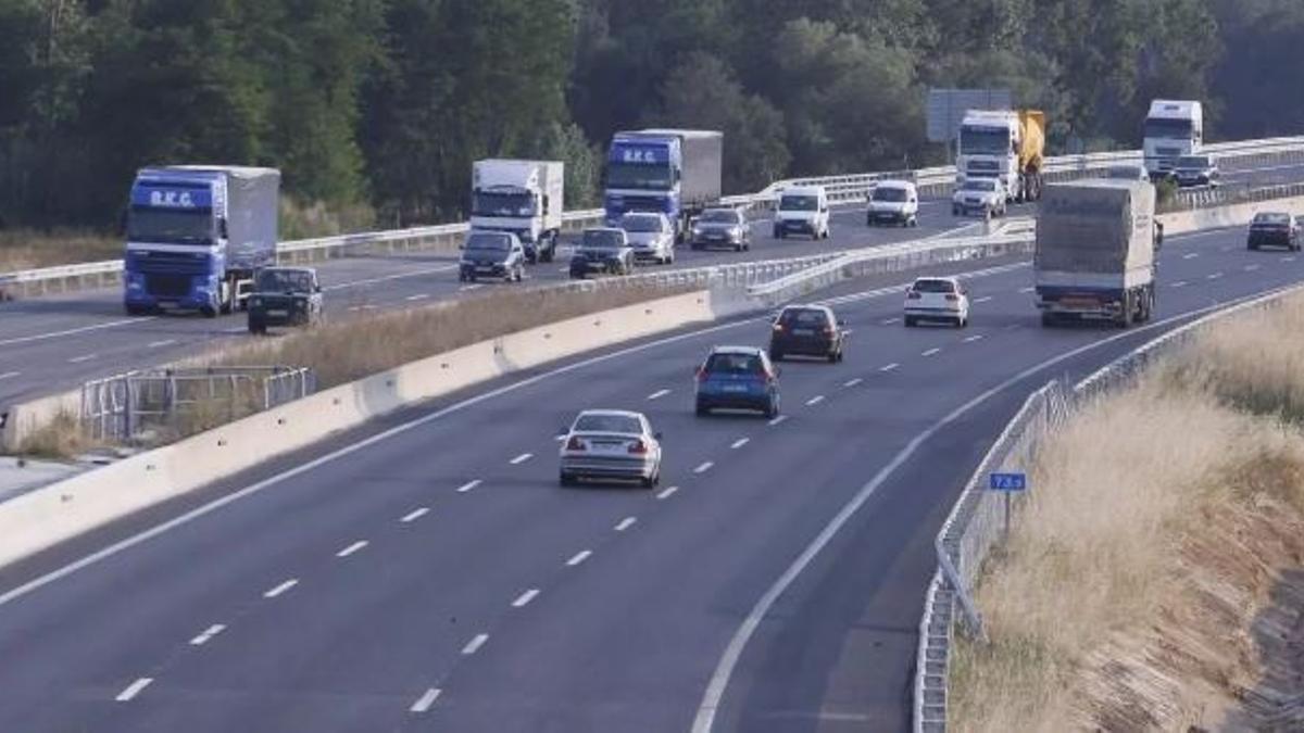 L’autopista AP-7, al seu pas per la Selva, en una imatge d’arxiu