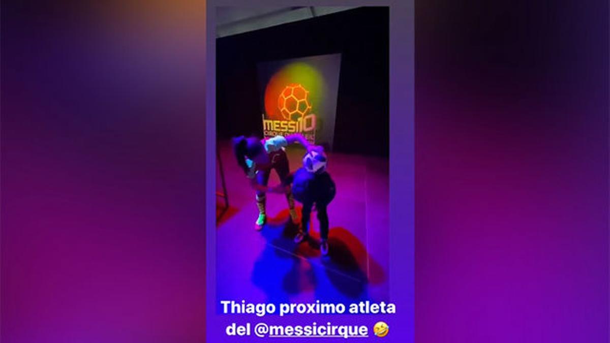 Thiago Messi, ¿nuevo malabarista del Circo del Sol?