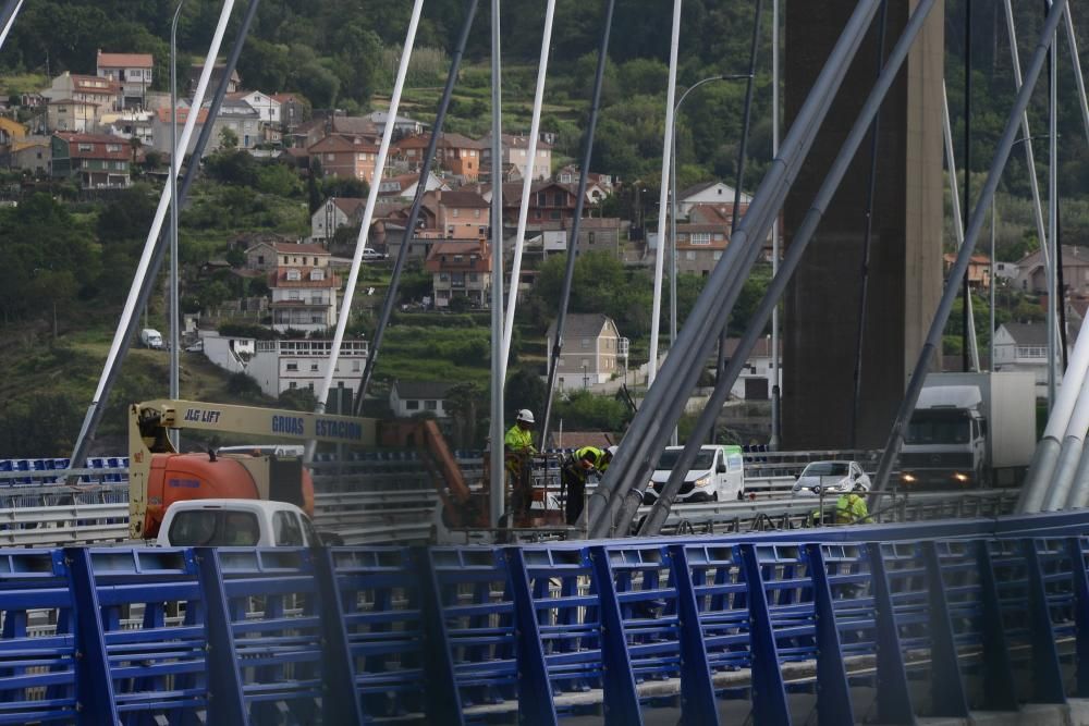 Las obras en el acceso a la autovía y también en Rande // Gonzalo Núñez