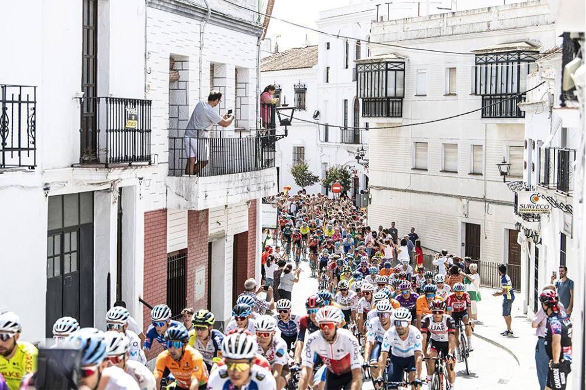 El pelotón de la Vuelta.