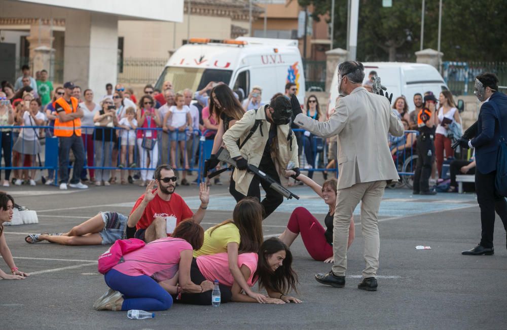 200 personas participaron en el simulacro de explosión y atraco con rehenes