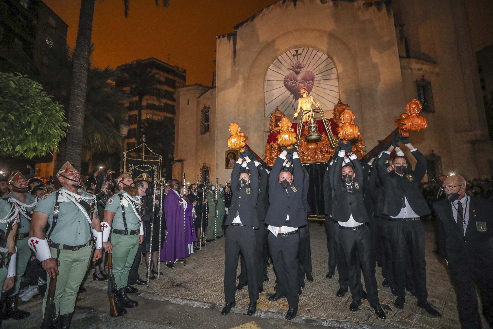 Procesiones Martes Santo Elche: La Sagrada Lanzada,Nuestro Padre Jesus de la Caida,La Santa Mujer Veronica,Santisimo Cristo del Perdon.