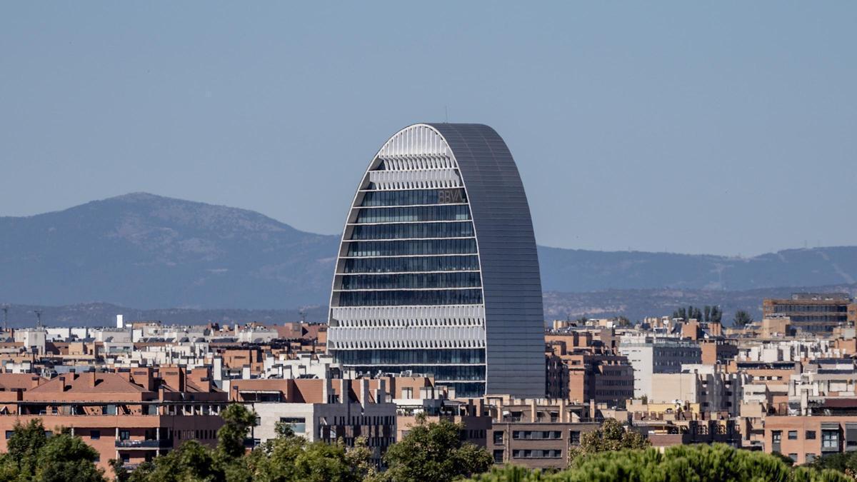 Archivo - Sede del BBVA en Madrid.