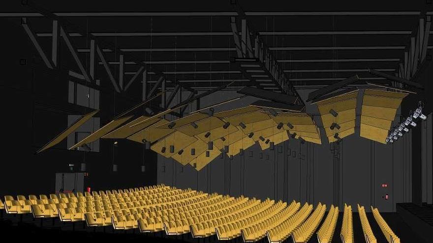 Una de las maquetas del futuro Auditorio Escuela de Música. // FdV