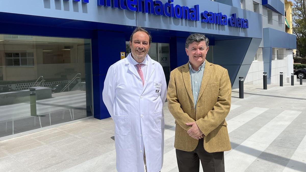 El director territorial sur de HM Hospitales, José María Benavente, y el gerente de Coínsalud, Jesús Hidalgo, han suscrito el acuerdo.