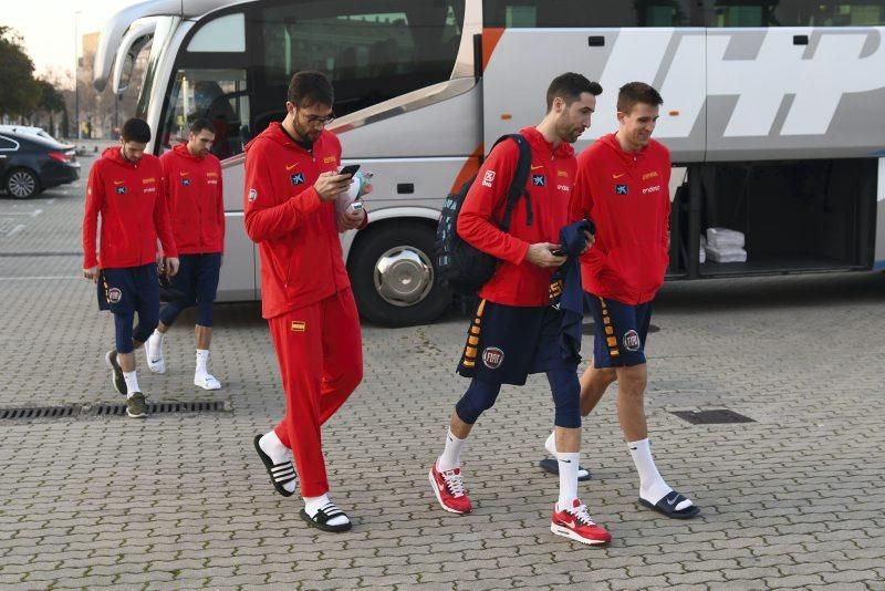 Entrenamiento de la Selección Española de Baloncesto