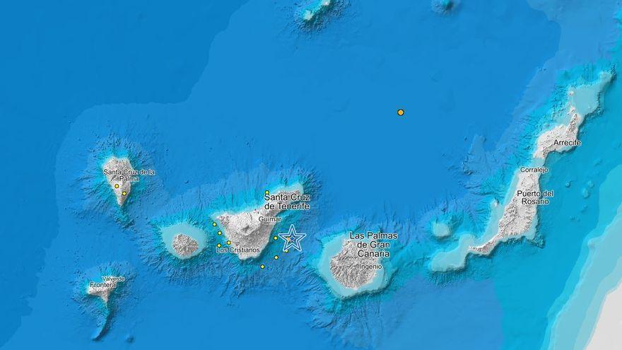 Detectados varios terremotos próximos a Tenerife.
