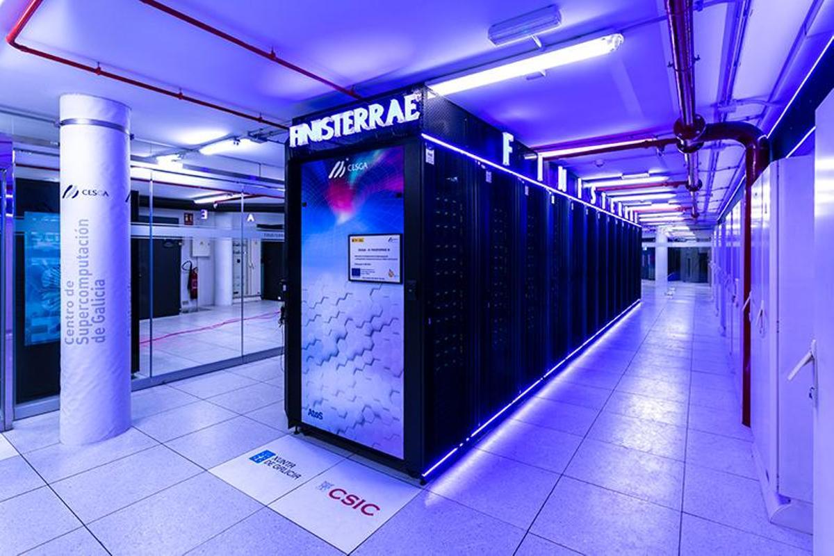El Supercomputador Finisterrae III en las instalaciones actuales del Cesga en Santiago