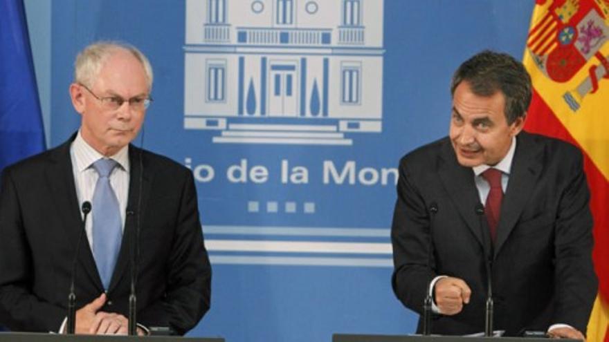 Zapatero y Van Rompuy se reúnen en plena crisis de la deuda española