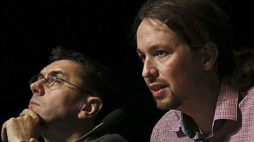 Pablo Iglesias y Juan Carlos Monedero.