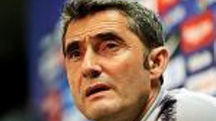 Valverde, durant la roda de premsa d&#039;ahir.