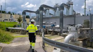 Una planta regasificadora en Bierwang, en el sur de Alemania, que recibe gas natural licuado de la rusa Gazprom.