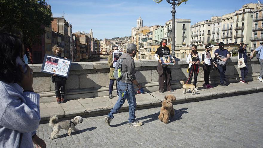 Unes 50 persones reclamen a Girona l&#039;alliberament dels animals de Vivotecnia de Madrid