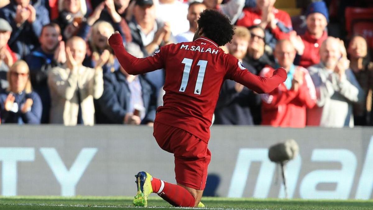 Salah anotó el tanto de la victoria del Liverpool