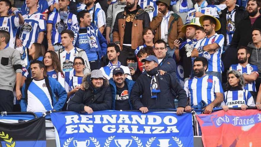 Aficionados del Deportivo, la pasada temporada en Balaídos.