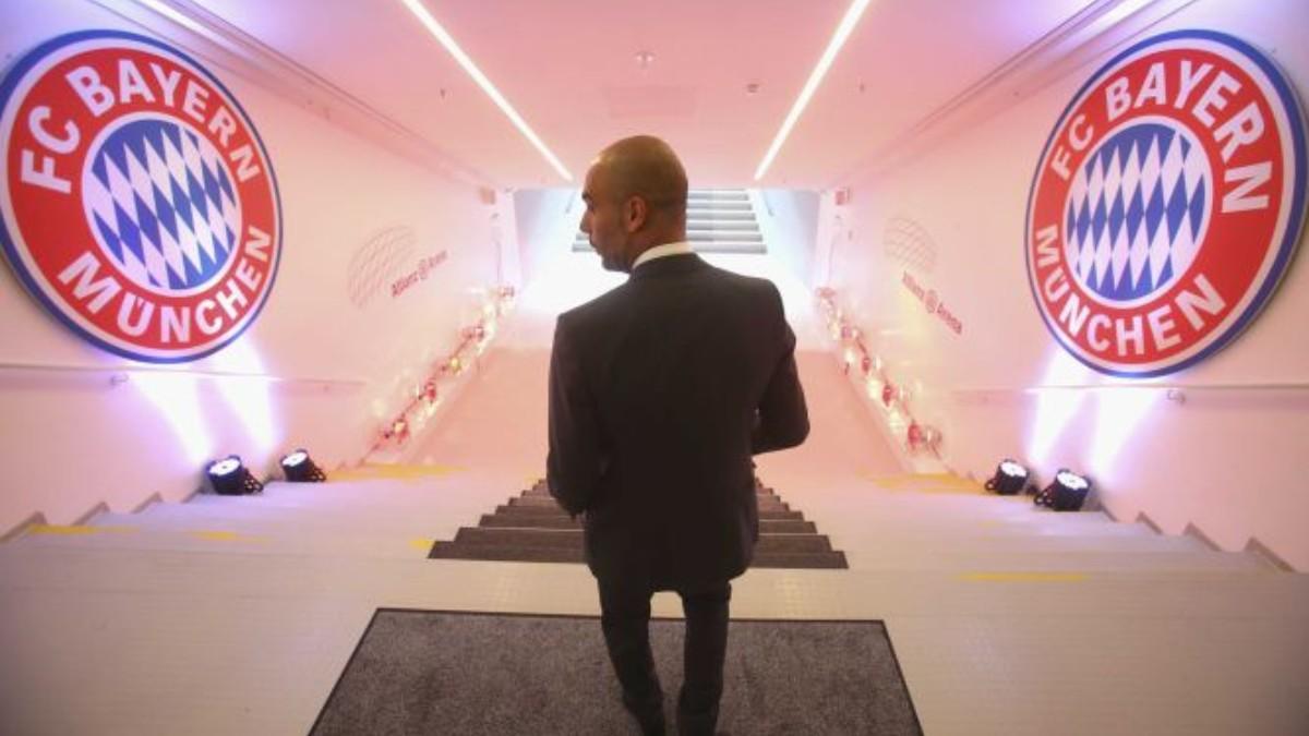 Pep Guardiola, en el  Allianz Arena