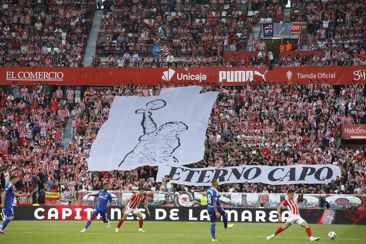 Derbi asturiano: las imágenes del partido entre el Sporting y el Oviedo en El Molinón
