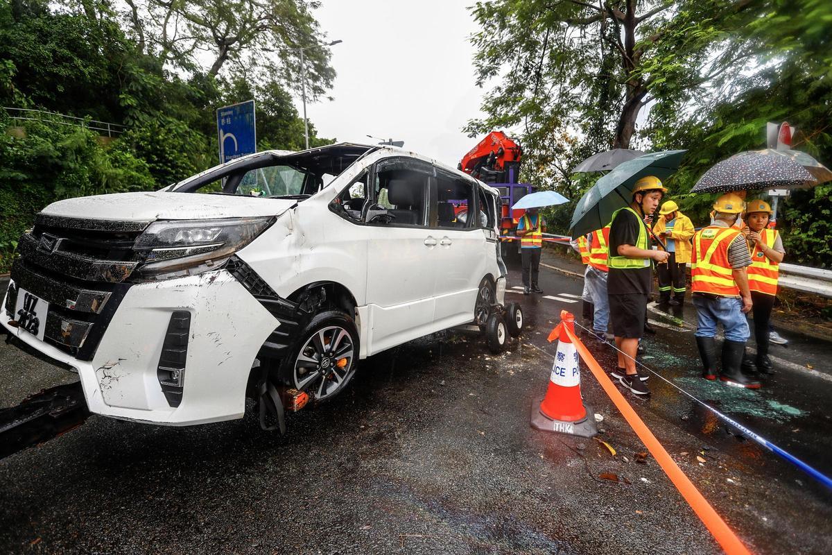 Hong Kong, gravemente inundado en el mayor temporal en 140 años