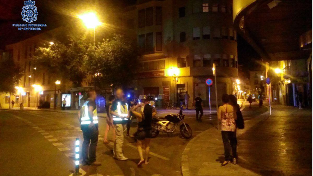 Una operación policial en Palma de Mallorca.