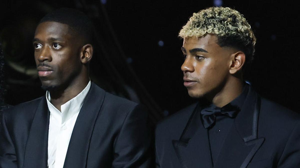Ousmane Dembélé y Lamine Yamal en la gala del Balón de Oro