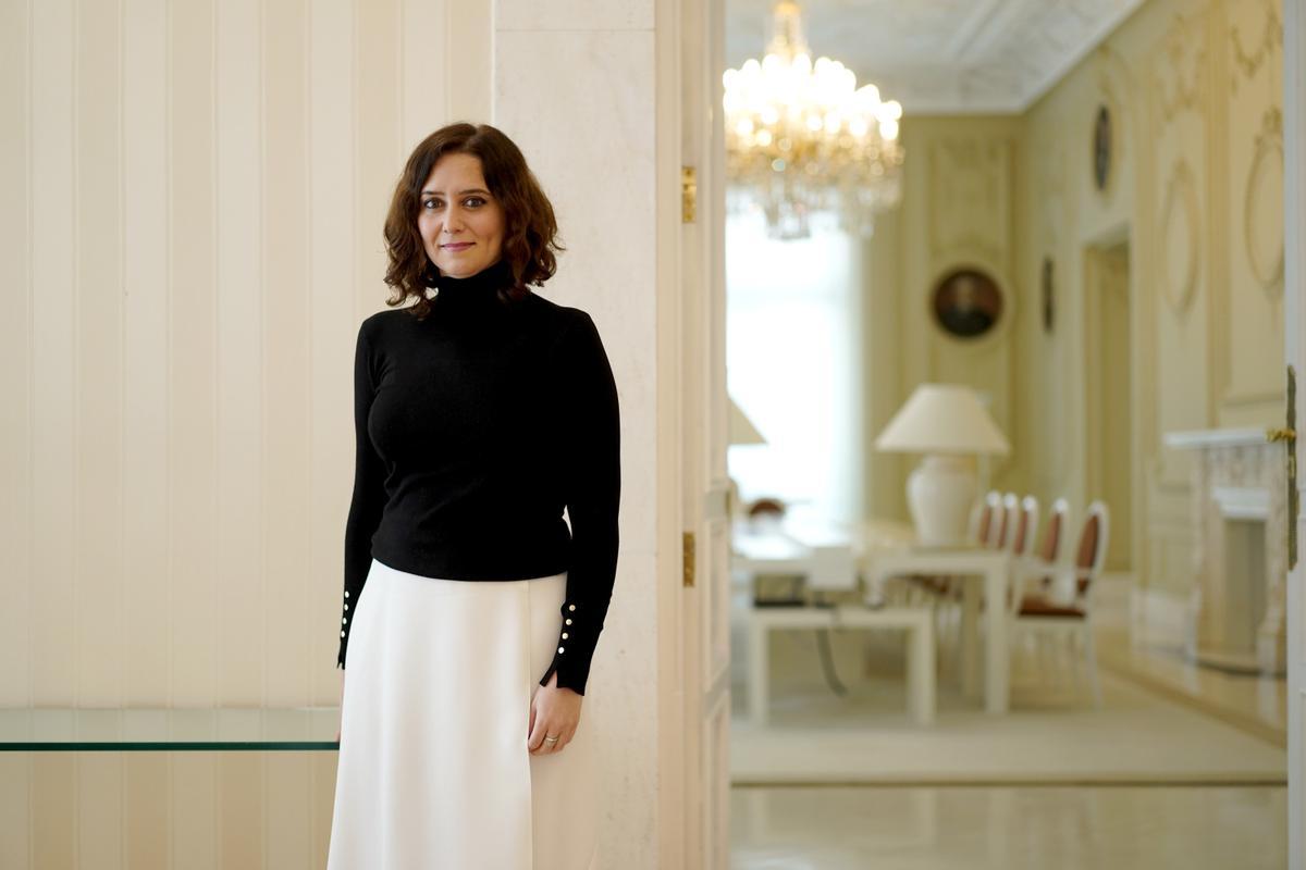 Isabel Díaz Ayuso, presidenta de la Comunidad de Madrid, durante la entrevista.