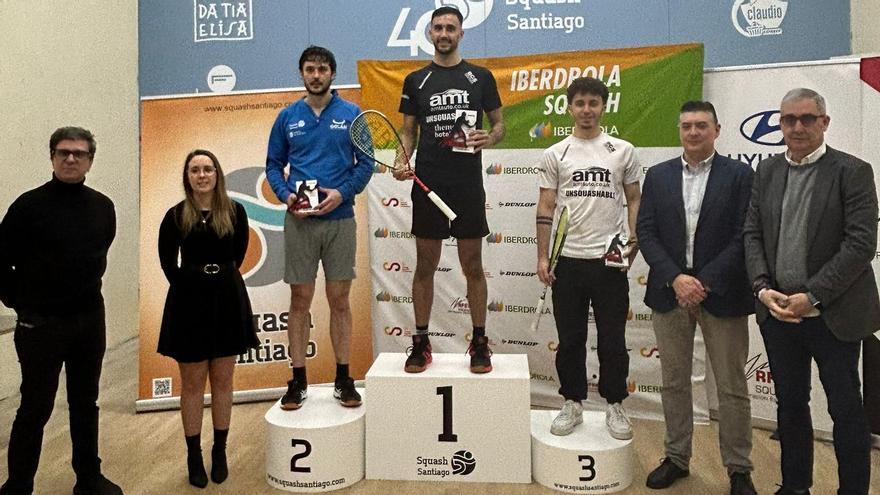 Podio masculino del campeonato de España de squash 2024