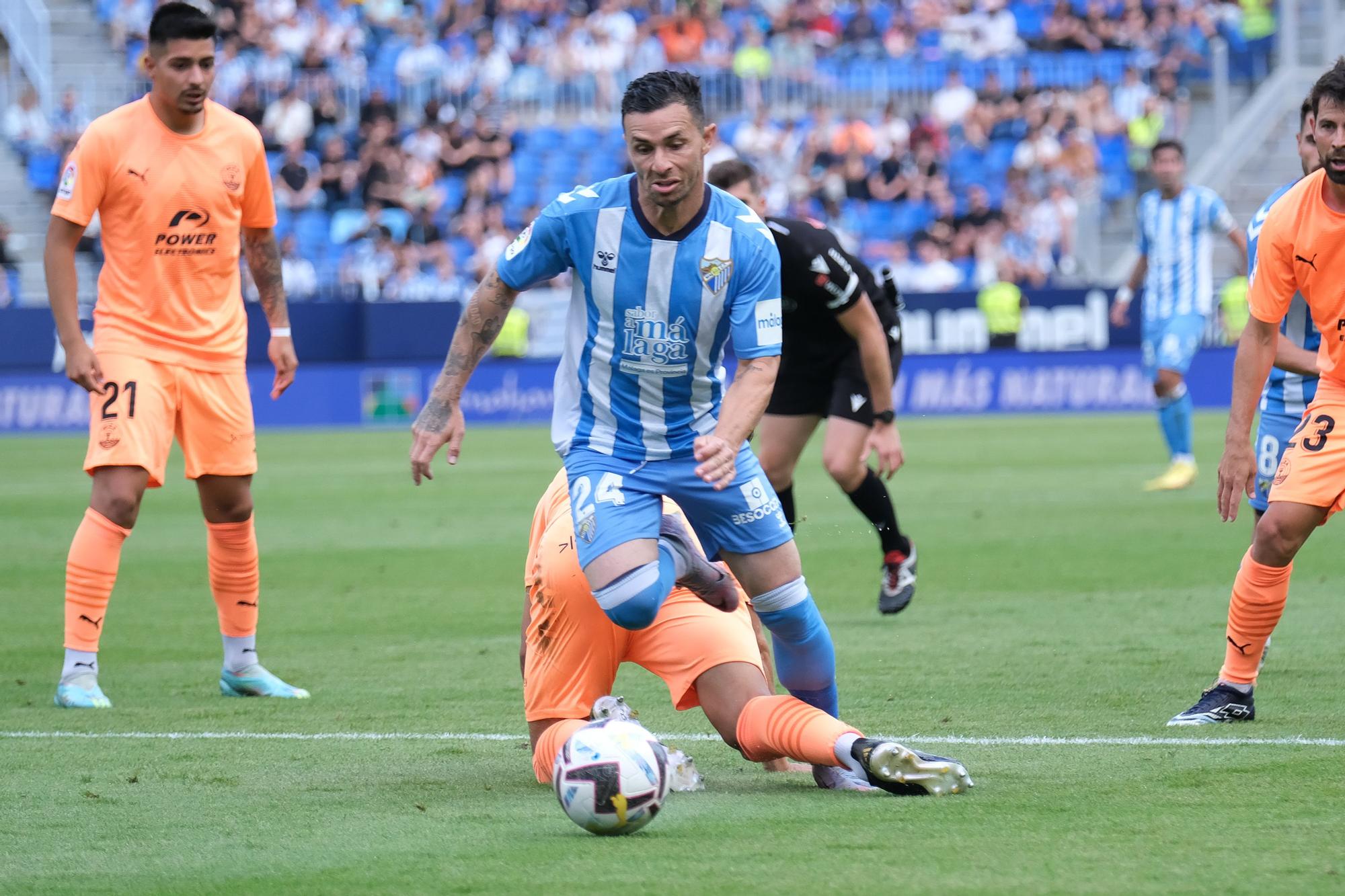 El Málaga CF - UD Ibiza, último partido de la Liga 22/23, en imágenes