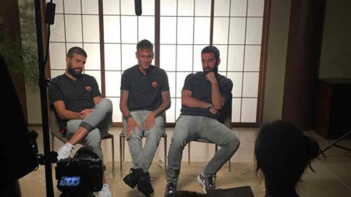 Arda, Piqué y Nyemar, en Japón