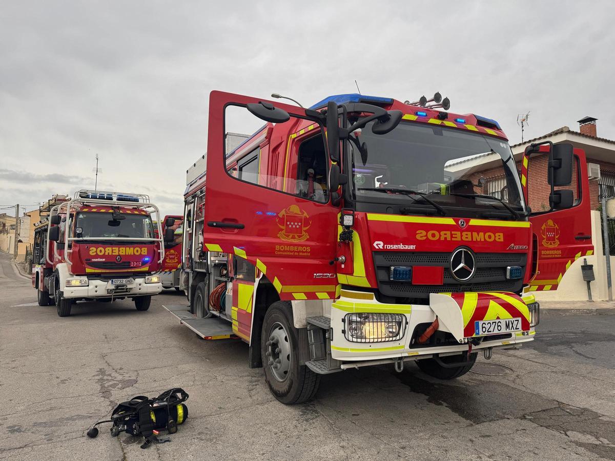 Una dotación de Bomberos.