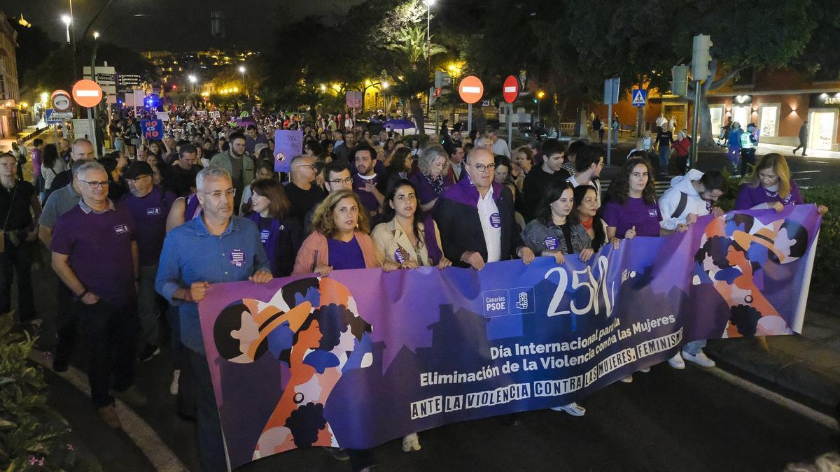 Manifestación del 25-N, en Las Palmas de Gran Canaria