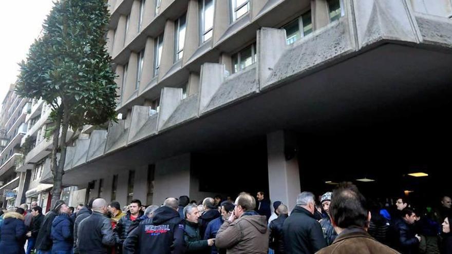 La última protesta de prejubilados en Oviedo.