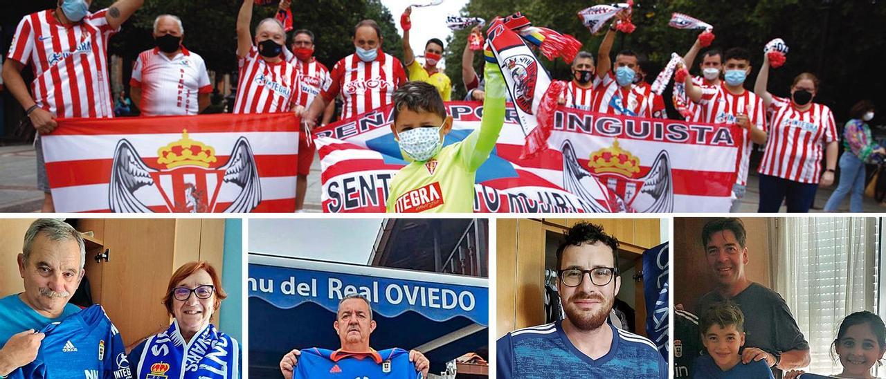 Los aficionados asturianos vuelven a los estadios de fútbol