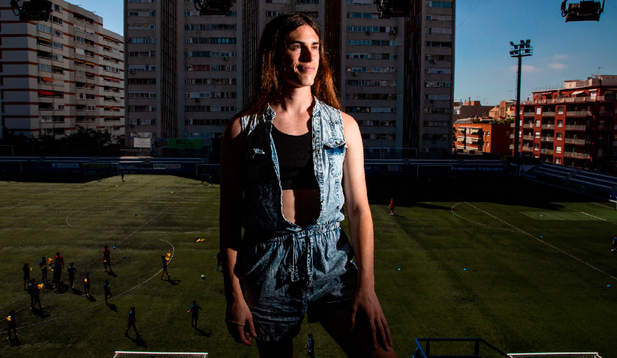 Valentina, en el campo del Europa.