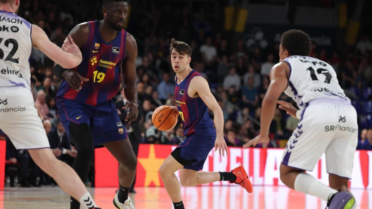 Juan Núñez, en un partido con el Barça