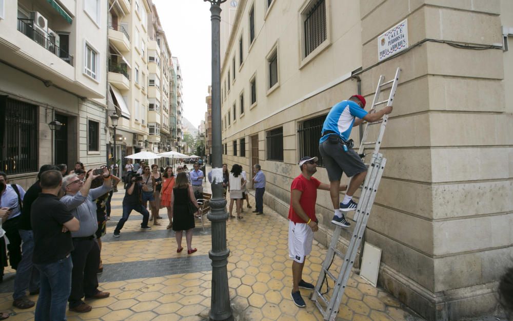 La periodista Pirula Arderius ya tiene su calle en Alicante