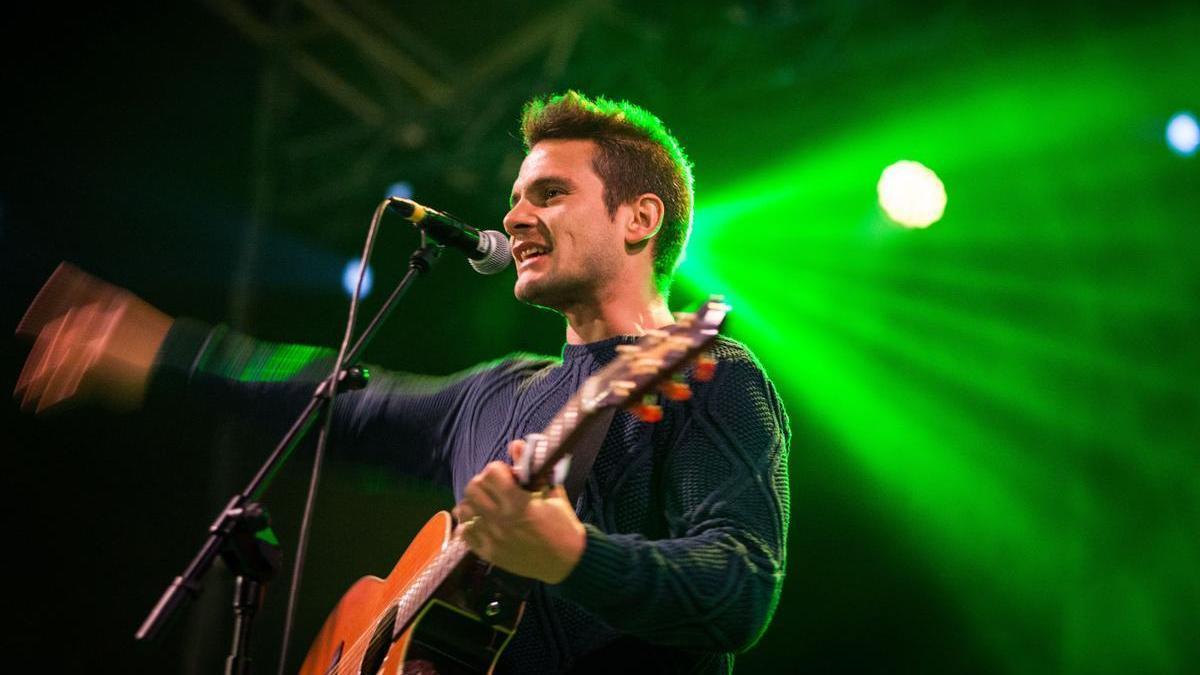 Bruno Sotos, en una actuación en Sant Sebastià, en las fiestas de Palma