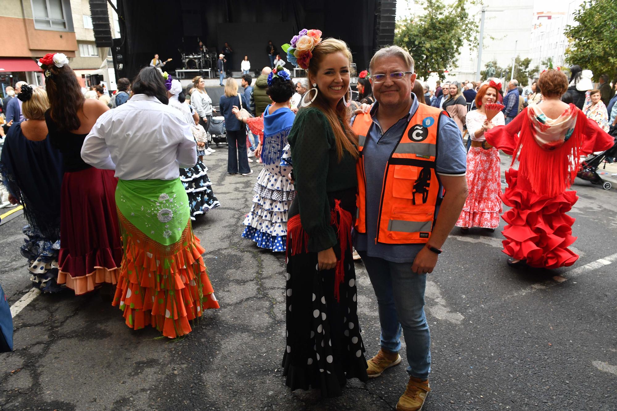 Exhibición de sevillanas en las fiestas de O Ventorrillo