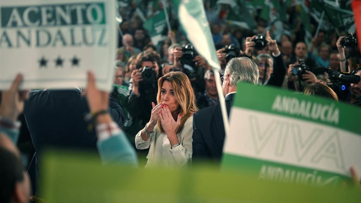 Susana Díaz, en un acto de campaña en Córdoba, el pasado 21 de noviembre.